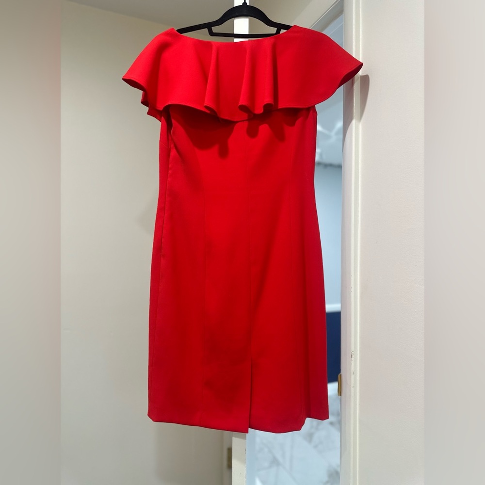 Tahari red cocktail dress